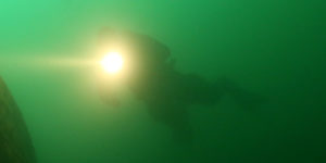 Schemenhaft zu erkennen: Ungefähr so soll der Fischmann aussehen.