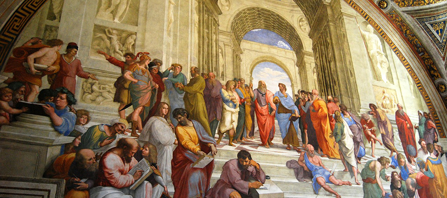 Fresco Vatikan Platon Aristoteles