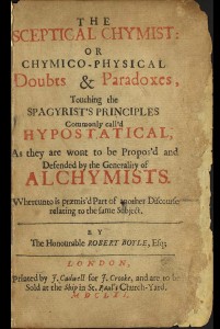 Titelseite des "The Sceptical Chymist" (1661) von Robert Boyle. (Fotos: Wikipedia)