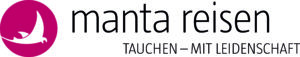 Manta TAUCHEN_Logo_DE_Claim